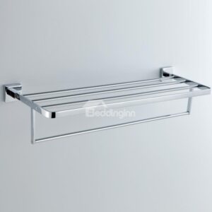 Chrome Finishd Solid Brass 24 Inch Towel Bar Bathroom Shelf