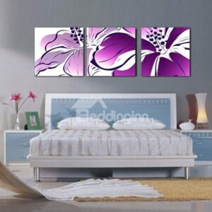 New Arrival Gracious Purple Flower Blossom Canvas Wall Prints