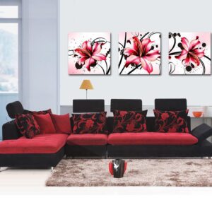 New Arrival Lovely and Blooming Flowers and Geometric Figure Canvas Wall Prints