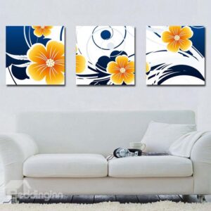 New Arrival Fancy and Elegant Yellow Flowers Canvas Wall Prints