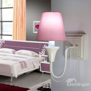 New Arrival Amazing Iron Material Fabric Shade Wall Light