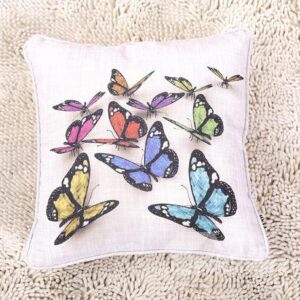 Realistic Colorful Butterflies Print 3D Throw Pillows