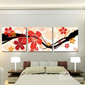 New Arrival Red and Orange Flowers Blossom Canvas Wall Prints