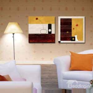 New Arrival Red and Yellow Flower in Bottle Canvas Wall Prints