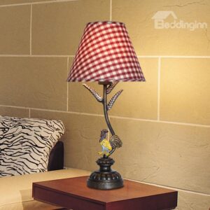 Alluring Antique Iron Fabric Shade 1 Light Table Lamp