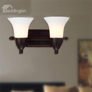 Simple Style Alluring Iron Material Glass Shade Wall Light