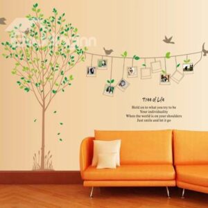New Arrival Tree and Bird of Life Photo Frame Wall Stickers