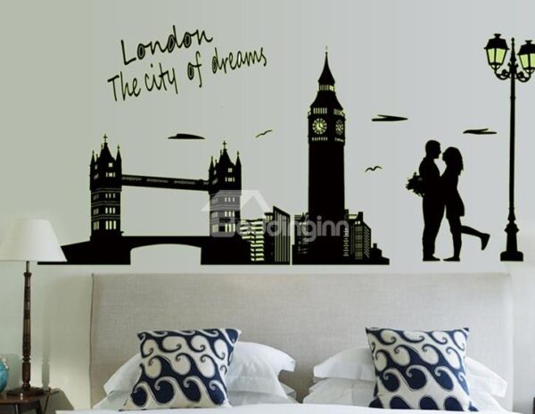 New Arrival Luminous London the City of Dreams Wall Stickers