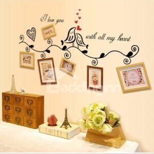 New Arrival Two Lovely Birds Photo Sets Decoration Wall Stickers