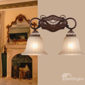 Amazing Antique Resin Iron Glass Shade Wall Light