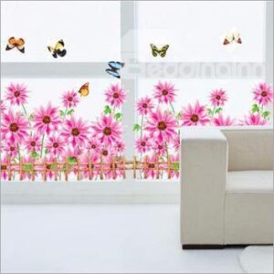 New Arrival Sunflowers and Butterflies Toward Sunshine Wall Stickers