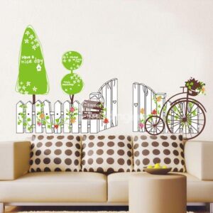 New Arrival Lovely Cars and Fence Wall Stickers