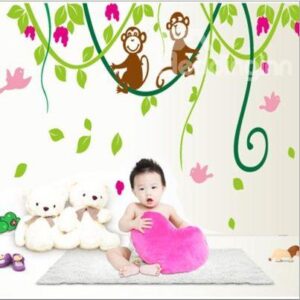 New Arrival Monkeys on Branches Wall Stickers