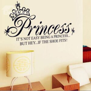 New Arrival Cartoon Crown and Letter Print Wall Stickers
