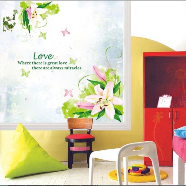 New Arrival Fancy and Gorgeous Lily Wall Stickers