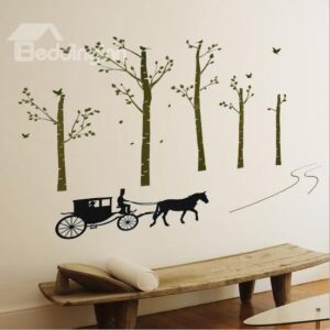 New Arrival Carriage in Forest Wall Stickers