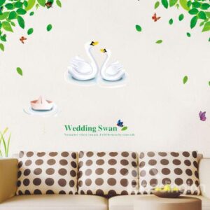 New Arrival Wedding Swan in Lakes Wall Stickers