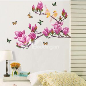 New Arrival Birds and Butterflies on Magnolia Wall Stickers