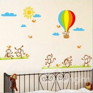New Arrival Cute Monkey and Baloon Wall Stickers