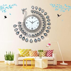 Hot Selling Amaing Simple Stylish Peacock Wall Clock