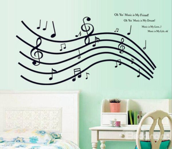 New Arrival Wonderful Music Note Wall Stickers