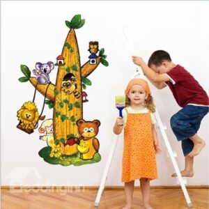 New Arrival Various Lovely Animals on Trees Wall Stickers