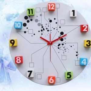 Amazing Fashionable Metal Colorful Numbers Wall Clock