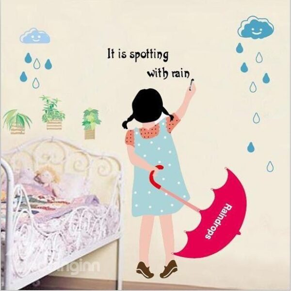 New Arrival Rain Dropping Print Wall Stickers
