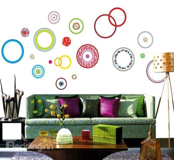 New Arrival Colorful Bubble Print Wall Stickers