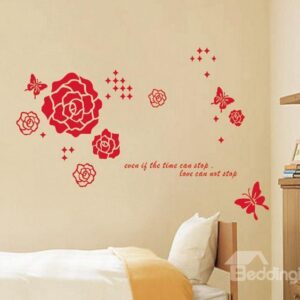 New Arrival Lovely Flowers and Butterflies Wall Stickers