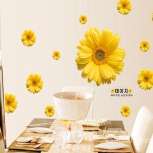 New Arrival Yellow Fancy Daisy Wall Stickers