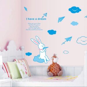 New Arrival Lovely Cat and Paper Plane Wall Stickers