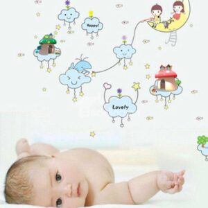 New Arrival Cartoon Moon and Star Wall Stickers