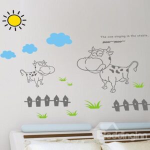 New Arrival Cows and Fence Wall Stickers