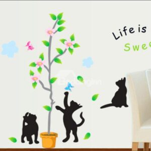 New Arrival Black Cat and Tree Wall Stickers