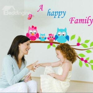 New Arrival Colorful Night Owls Wall Stickers