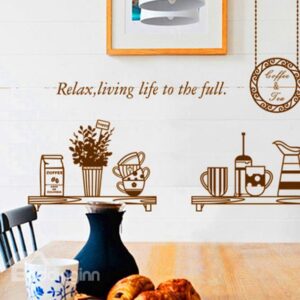 New Arrival Exquisitive Kettle and Teacup Wall Stickers