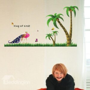 New Arrival Significant Peacock and Coconut Palm Wall Stickers