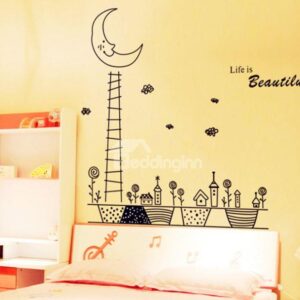 New Arrival Fancy Moon and Tower Wall Stickers
