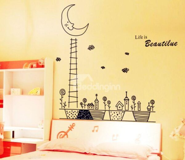 New Arrival Fancy Moon and Tower Wall Stickers