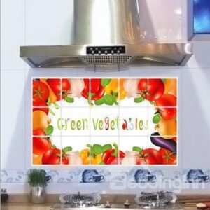 New Arrival Various Green Vegetables Kitchen Hearth Removable Wall Stickers