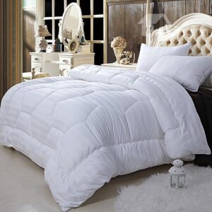 Super Soft White California King 100% Cotton Filled Comforter W92 x L106