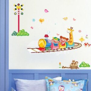 New Arrival Happy Train Print Wall Stickers