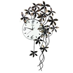 Hot Selling Alluring Creative Antique Metal Flower Wall Clock
