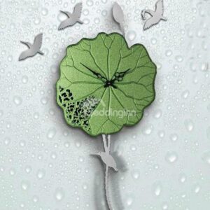 European Style Allluring Lotus Leaf Wall Clock