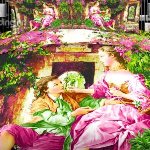 High Quality Elegant and Beautiful Lady 4 Pieces Polyester 3D Bedding Sets