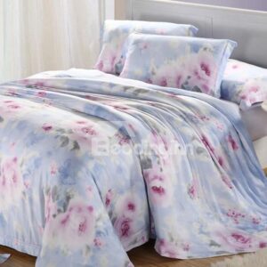 High Quality Glamorous Pastoral Floral Tencel Bedding Sets