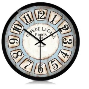 European Style Retro Arabic Numerals Metal Wall Clock
