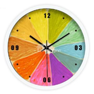 Modern Elegant Simple Style Colorful Orange Segments Design Wall Clock