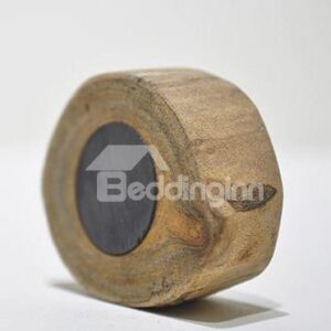 New Arrival High Quality 10-Pieces Round Wooden Fridge Magnet